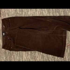 Paige mid rise Flare pants corduroy brown